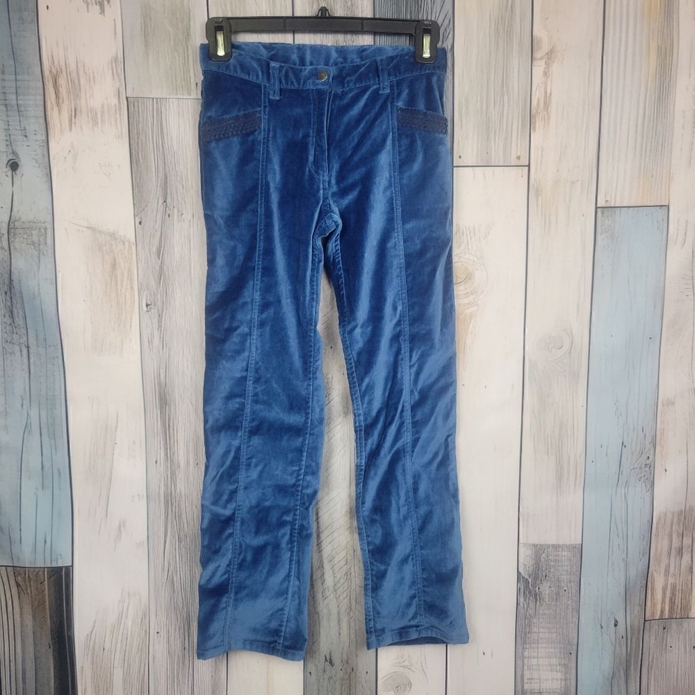 Hanna Andersson Blue Velvet Pants Size 140